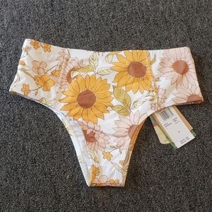 Quiksilver Hi Waist Floral Surf Swim Bottom NEW Womens